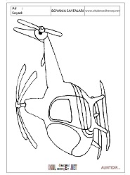 Helikopter boyama sayfaları